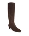 Vince Lilith Suede Knee-high Kitten-heel Boots In Brown