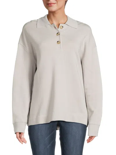 VINCE WOMEN'S LONG SLEEVE POLO