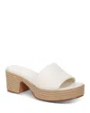 Vince Women's Margo Espadrille Block Heel Platform Sandals In White