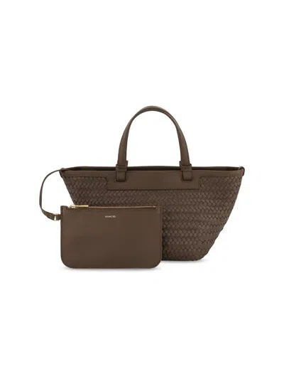 Vince Women's Marin Mini Woven Leather Tote Bag