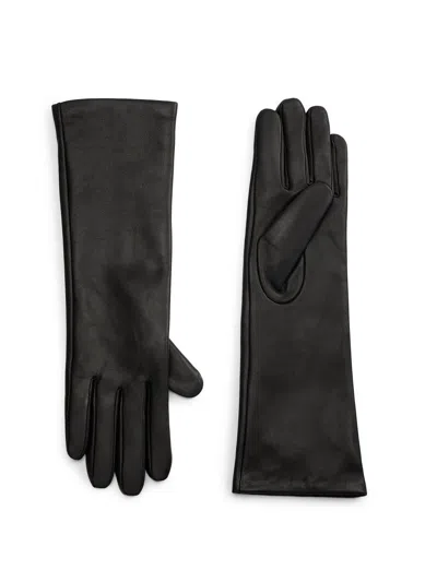 Vince Women's Med Leather Gloves In Black