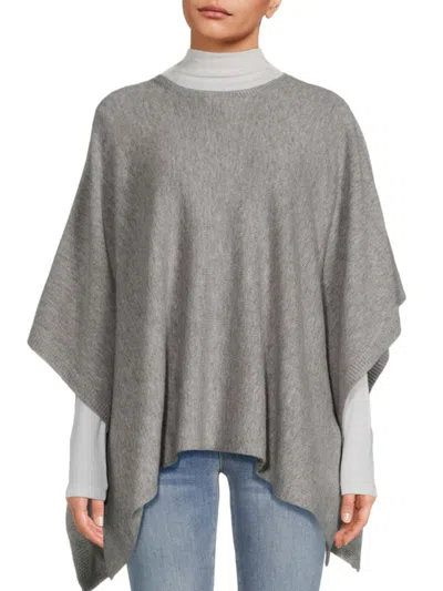 Vince Women's Merino Wool & Cashmere Poncho In Grey