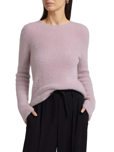 Vince Women's Metallic Eyelash Knit Sweater In Brown