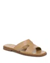Vince Meyers Leather Flat Sandals In Light Sable