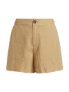 Vince Buttoned Knee-length Shorts In Brown
