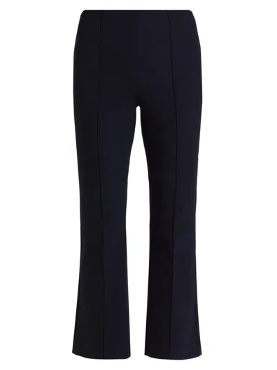Vince Women's Mid-rise Pintuck Crop Flare Pants In Blue