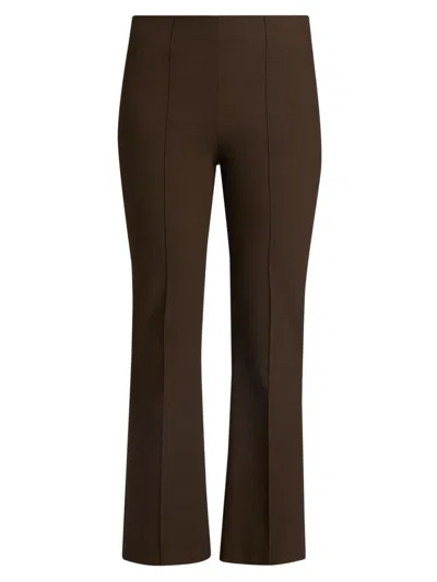 Vince Women's Mid-rise Pintuck Crop Flare Pants In Brown