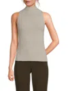 Vince Women's Mock Neck Alpaca Blend Tank In Birch Stone