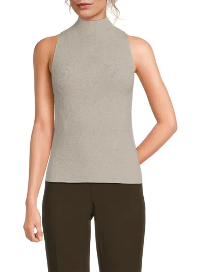 Vince Women's Mock Neck Alpaca Blend Tank In Birch Stone