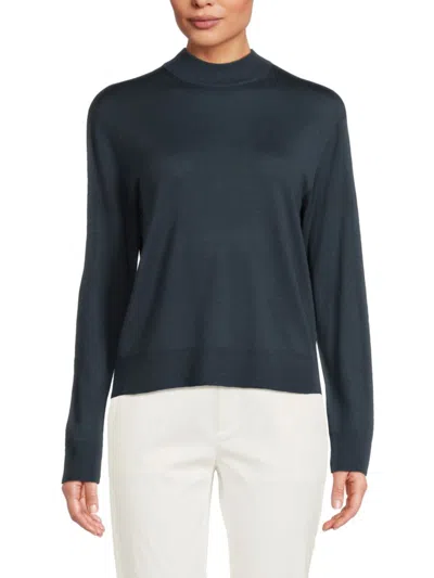Vince Women's Mockneck Wool Sweater In Aqua Stone