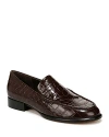 Vince Naomi Croco Embossed Loafers In Cacao Brown