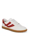 Vince Oasis Sneaker In Chalk White/ruby Red Leather