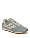 Vince Oasis Mixed Leather Retro Sneakers In Bitter Sage Green