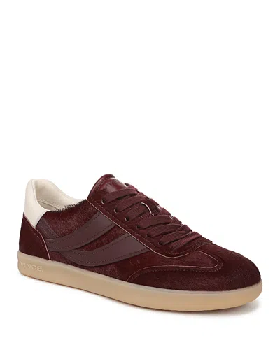 Vince Women's Oasis-w Calf Hair Lace Up Sneakers In Red