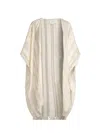Vince Women's Oversized Stripe Cotton Caftan In White