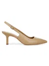 Vince Women's Pandora-b Leather Slingback Pumps In Dune