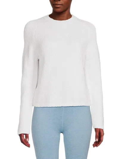 Vince Women's Pebbled Raglan Sleeve Sweater In White