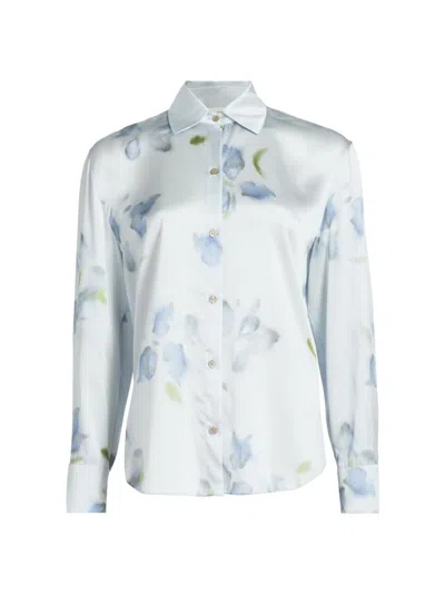 Vince Women's Petal Blur Relaxed Shirt In White