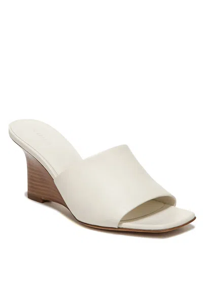 Vince Women's Pia Leather Wedge Sandal In Milk In White