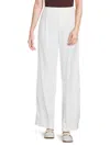 Vince Women's Pleated Stretch Linen Pants In Dark Water