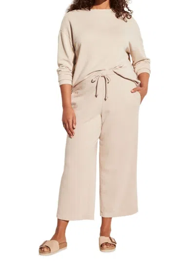 Vince Women's Plus Drawstring Cropped Pants In Pale Fawn