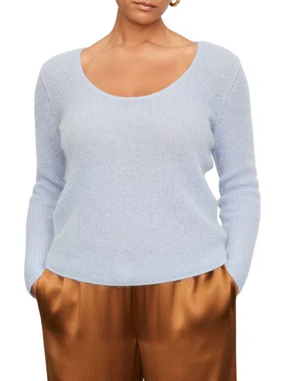 Vince Women's Plus Ribbed Knit Sweater In Blue