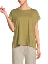 Vince Popover Cap Sleeve T-shirt In Artichoke