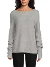 Vince Women's Raglan Boatneck Wool-blend Sweater In Gray