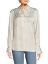 VINCE WOMEN'S RELAXED MARBLED BLOUSE