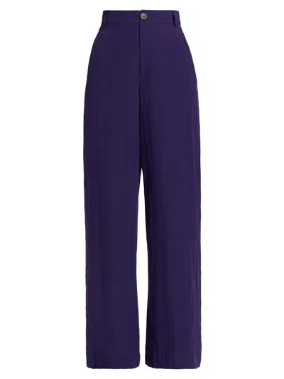 Vince Women's Relaxed Wide-leg Pants In Purple