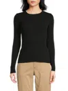 Vince Ribbed Cotton-blend Sweater In Black