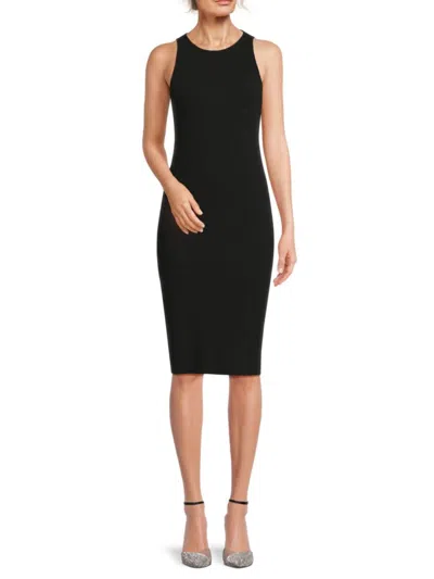 Vince Women's Ribbed Sleeveless Dress In Black