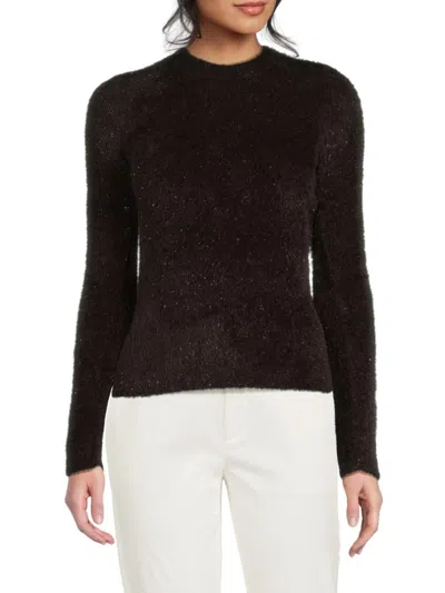 Vince Women's Roundneck Pullover Sweater In Black