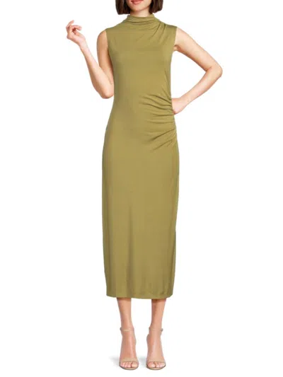 VINCE WOMEN'S RUCHED MIDI DRESS