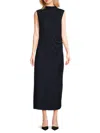 Vince Women's Ruched Midi Dress In Coastal Blue