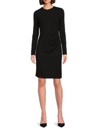 Vince Women's Ruched Waist Dress In Black
