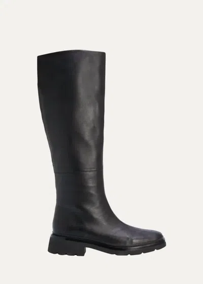 Vince Women's Rune Leather Lug Sole Boots In Black