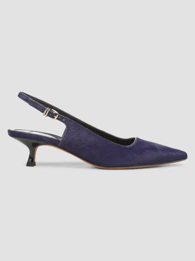 Vince Women's Sabra Ii 45mm Calf-hair Slingback Kitten Heels In Ultramarine