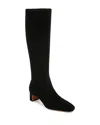 Vince Saira Suede Kitten Knee Boots In Black