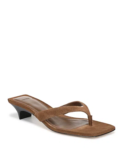 Vince San Juan Suede Sandals In Brown