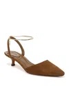 Vince Suede Ankle-chain Slingback Pumps In Elmwood