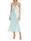 Vince Frayed Edge Bias Cut Cami Dress In Sea Star