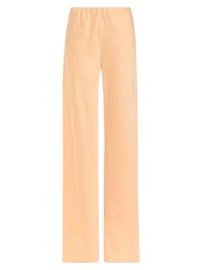 Vince Women's Satin High-rise Pants In Cantaloupe