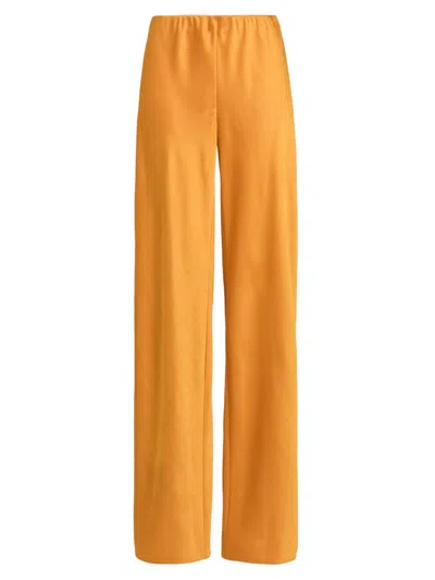 Vince Women's Satin High-rise Pants In Orange
