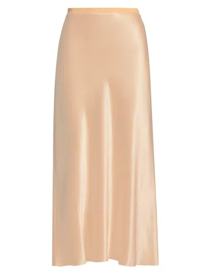 Vince Women's Satin Midi-skirt In Pink