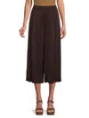 VINCE WOMEN'S SATIN PLEATED CROPPED WIDE PANTS