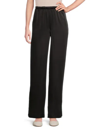 Vince Women's Satin Pull-on Pants In Black