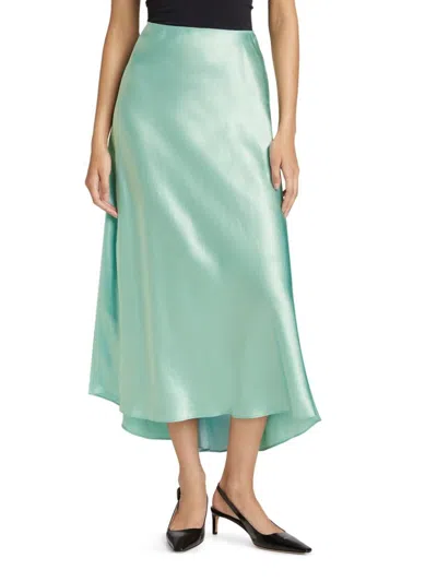 Vince Women's Satin Slip Skirt In Blue