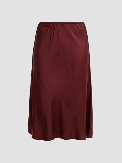 Vince Women's Satin Slip Skirt In Brown
