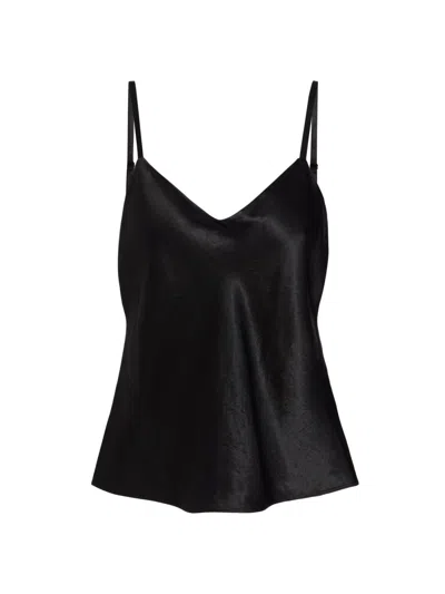 Vince Women's Satin V-neck Cami In Black